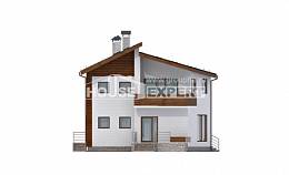 180-009-П Проект двухэтажного дома с мансардным этажом, современный коттедж из кирпича Петропавловск, House Expert