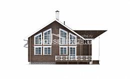 210-002-Л Проект двухэтажного дома с мансардным этажом, классический домик из бревен, Темиртау