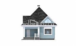 110-001-Л Проект двухэтажного дома мансардой, доступный дом из поризованных блоков Павлодар, House Expert