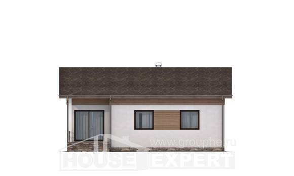080-004-Л Проект одноэтажного дома, классический загородный дом из пеноблока Семей, House Expert