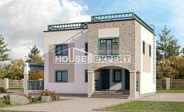 150-010-П Проект двухэтажного дома, экономичный загородный дом из кирпича Туркестан, House Expert