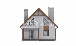 120-005-П Проект двухэтажного дома мансардный этаж и гаражом, небольшой загородный дом из арболита, Актау