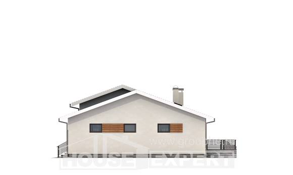 135-002-П Проект одноэтажного дома, гараж, красивый домик из поризованных блоков Костанай, House Expert