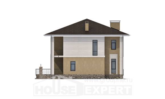 180-015-Л Проект двухэтажного дома, уютный домик из твинблока Семей, House Expert