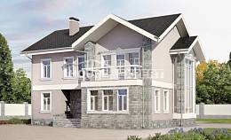 170-008-П Проект двухэтажного дома, классический домик из газосиликатных блоков Актобе, House Expert