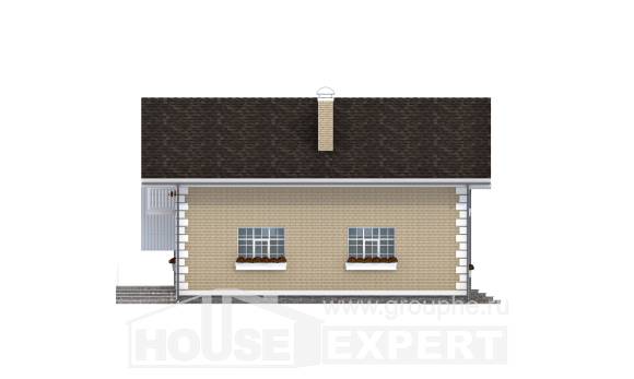 190-005-П Проект двухэтажного дома мансардный этаж, гараж, современный домик из пеноблока Костанай, House Expert