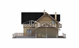 150-011-Л Проект двухэтажного дома мансардный этаж и гаражом, небольшой загородный дом из газобетона Актау, House Expert