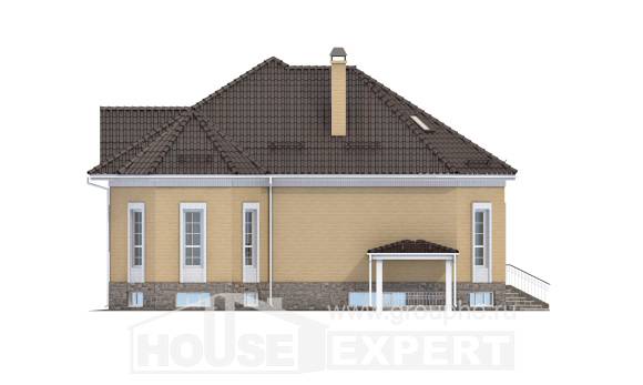 400-001-П Проект трехэтажного дома мансардой и гаражом, уютный коттедж из пеноблока Рудный, House Expert