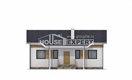 080-004-П Проект одноэтажного дома, красивый домик из керамзитобетонных блоков, House Expert