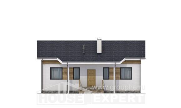 080-004-П Проект одноэтажного дома, миниатюрный дом из арболита Алма-Ата, House Expert
