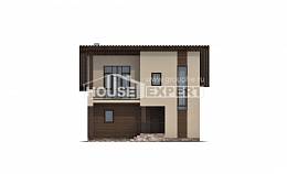 140-005-Л Проект двухэтажного дома мансардой, небольшой домик из керамзитобетонных блоков, Караганда