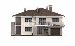 500-001-П Проект трехэтажного дома и гаражом, современный коттедж из кирпича Экибастуз, House Expert