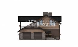 240-002-П Проект двухэтажного дома мансардой, гараж, просторный коттедж из арболита, Темиртау