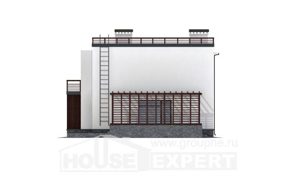 215-002-П Проект двухэтажного дома, простой домик из газобетона Петропавловск, House Expert