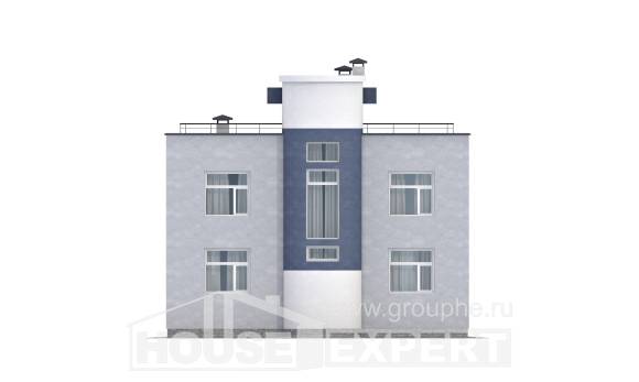 180-005-П Проект двухэтажного дома, современный коттедж из арболита, Павлодар