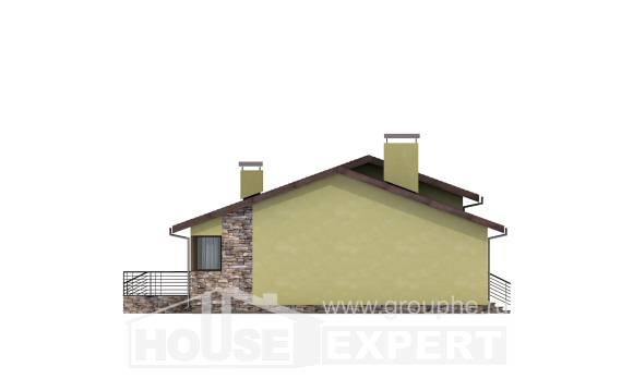 130-007-Л Проект одноэтажного дома, бюджетный коттедж из блока Атырау, House Expert