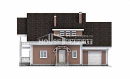 185-003-П Проект двухэтажного дома с мансардным этажом и гаражом, классический коттедж из газосиликатных блоков, Жанаозен