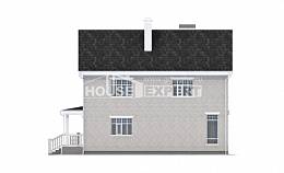 190-001-Л Проект двухэтажного дома, гараж, уютный загородный дом из кирпича Актау, House Expert