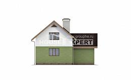 120-002-П Проект двухэтажного дома с мансардой, гараж, уютный домик из газосиликатных блоков, House Expert