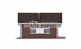 180-001-Л Проект двухэтажного дома с мансардным этажом и гаражом, бюджетный домик из бризолита Рудный, House Expert