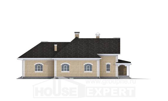 290-001-П Проект двухэтажного дома мансардой, гараж, большой домик из кирпича, Тараз