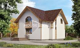 150-009-П  Проект двухэтажного дома с мансардой, красивый домик из керамзитобетонных блоков, Семей