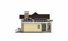 150-008-Л Проект двухэтажного дома мансардой, компактный домик из газобетона, Рудный