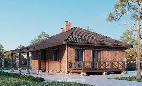 070-006-Л Проект одноэтажного дома, крохотный дом из бризолита Кокшетау | Проекты домов от House Expert