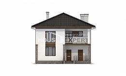 170-005-П Проект двухэтажного дома, красивый дом из поризованных блоков, Рудный