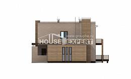 220-003-Л Проект двухэтажного дома и гаражом, красивый загородный дом из пеноблока, Атырау