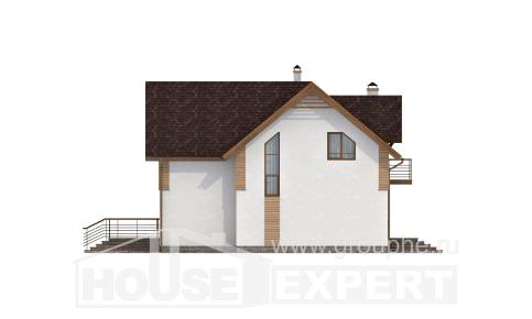 150-009-П  Проект двухэтажного дома мансардный этаж, уютный коттедж из керамзитобетонных блоков Петропавловск, House Expert