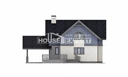 150-011-П Проект двухэтажного дома мансардой и гаражом, уютный коттедж из керамзитобетонных блоков, House Expert