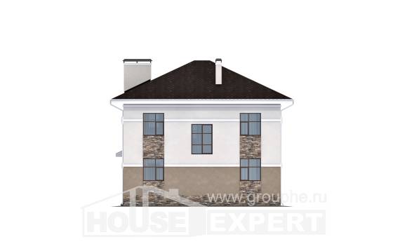150-014-П Проект двухэтажного дома, красивый домик из арболита Уральск, House Expert