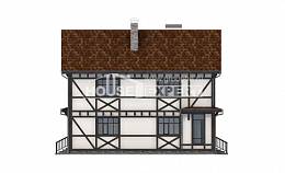 180-004-Л Проект двухэтажного дома с мансардой и гаражом, небольшой дом из кирпича, Уральск