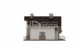 180-008-П Проект двухэтажного дома мансардный этаж, гараж, простой дом из газосиликатных блоков Тараз, House Expert