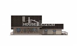 265-001-Л Проект двухэтажного дома мансардой и гаражом, уютный домик из газобетона Петропавловск, House Expert