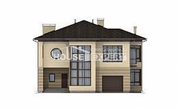 300-006-П Проект двухэтажного дома, гараж, большой коттедж из кирпича Алма-Ата, House Expert