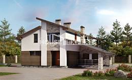 200-010-П Проект двухэтажного дома мансардный этаж и гаражом, просторный дом из арболита, Караганда