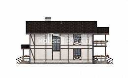 250-002-Л Проект двухэтажного дома с мансардным этажом и гаражом, средний коттедж из кирпича Караганда, House Expert