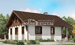 080-002-Л Проект одноэтажного дома, бюджетный домик из твинблока, House Expert