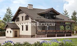 255-002-П Проект двухэтажного дома мансардой и гаражом, красивый домик из поризованных блоков Шымкент, House Expert
