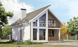 170-006-Л Проект двухэтажного дома мансардой, экономичный загородный дом из бризолита Усть-Каменогорск, House Expert