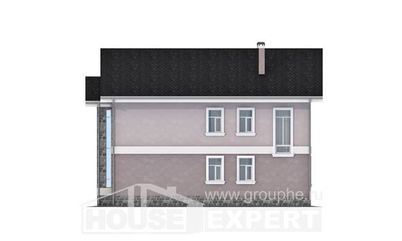 170-008-П Проект двухэтажного дома, классический домик из блока, Караганда