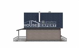 130-003-П Проект двухэтажного дома мансардный этаж, классический домик из керамзитобетонных блоков, House Expert