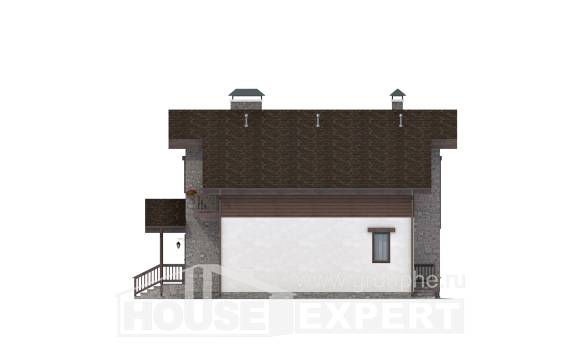 150-004-Л Проект двухэтажного дома мансардой, бюджетный домик из теплоблока Усть-Каменогорск, House Expert