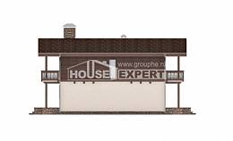 150-016-Л Проект двухэтажного дома мансардой, бюджетный загородный дом из бризолита Тараз, House Expert