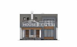 120-004-П Проект двухэтажного дома с мансардой, красивый загородный дом из газобетона Талдыкорган, House Expert
