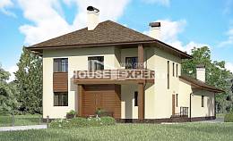 300-001-П Проект двухэтажного дома, большой домик из кирпича Актау, House Expert