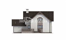 180-013-П Проект двухэтажного дома с мансардным этажом, гараж, бюджетный домик из блока, Туркестан