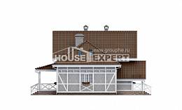 160-003-Л Проект двухэтажного дома мансардный этаж, недорогой дом из керамзитобетонных блоков, Алма-Ата